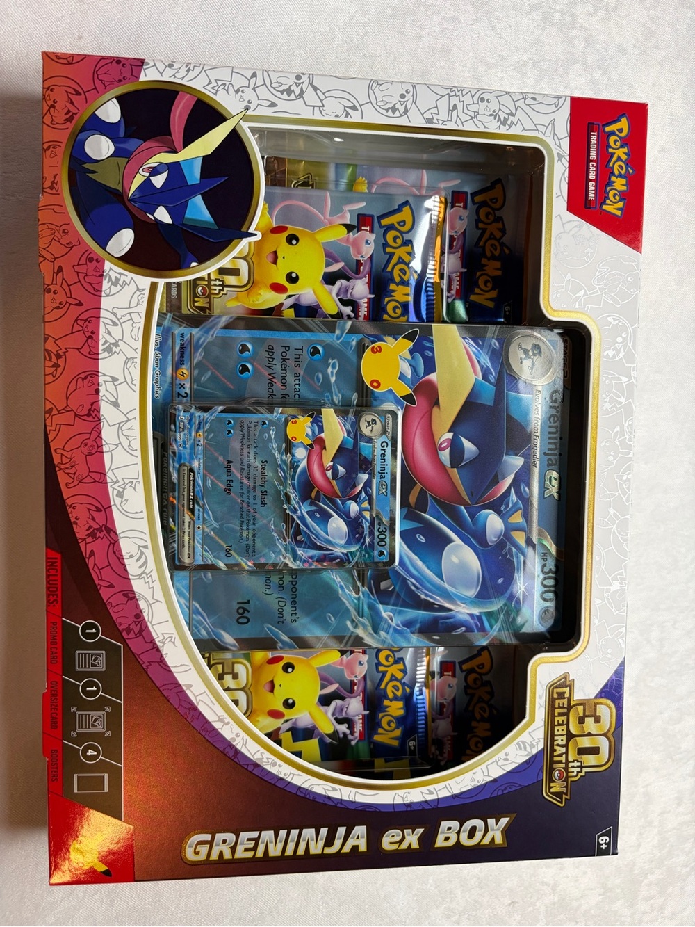 Pokemon Greninja ex Box – Blue, Yellow, Pink Collector Set 30 yr anniversary